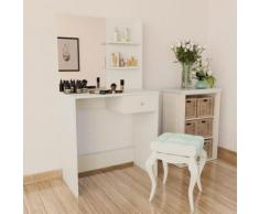 vidaXL Coiffeuse Aggloméré 75 x 40 x 141 cm Blanc