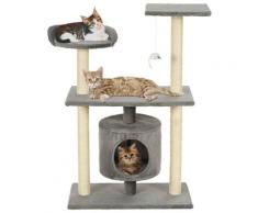 vidaXL Arbre à chat avec griffoirs en sisal 95 cm Gris