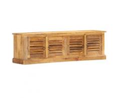 vidaXL Banc de rangement 128 cm Bois de manguier massif