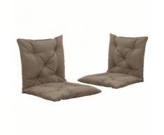 vidaXL Coussins de chaise pivotante 2 pcs Taupe 50 cm Tissu