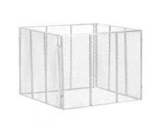 vidaXL Composteur de jardin 100x100x77 cm Fer galvanisé