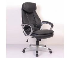 vidaXL Fauteuil de bureau cro?te de cuir noir