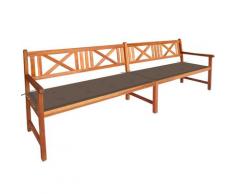 vidaXL Banc de jardin avec coussins 240 cm Bois solide d'acacia