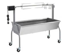 vidaXL Rôtissoire pour barbecue électrique Acier inoxydable
