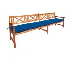 vidaXL Banc de jardin avec coussins 240 cm Bois d'acacia solide