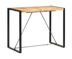 vidaXL Table de bar 140x70x110 cm Bois de manguier massif