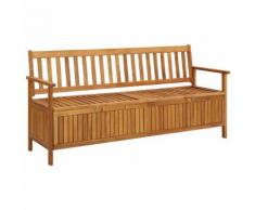 vidaXL Banc de rangement de jardin 170 cm Bois d'acacia solide