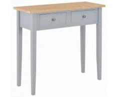 vidaXL Table de console et coiffeuse Gris 79x30x74 cm Bois