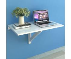 vidaXL Table murale rabattable 100 x 60 cm Blanc