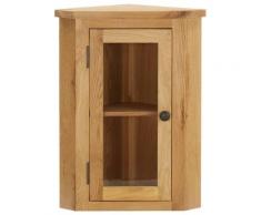 vidaXL Armoire d’angle murale 45x28x60 cm Bois de chêne massif