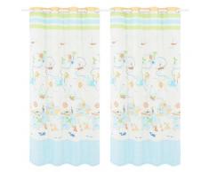 vidaXL Rideau occultant imprimé enfants 2 pcs 140x240 cm voyager monde
