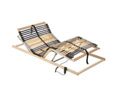 vidaXL Sommier à lattes électrique avec 42 lattes 7 zones 100x200 cm