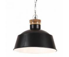vidaXL Lampe suspendue industrielle 32 cm Noir E27