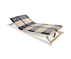 vidaXL Sommier à lattes avec 42 lattes 7 zones 90 x 200 cm