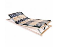 vidaXL Sommier à lattes avec 42 lattes 7 zones 70 x 200 cm