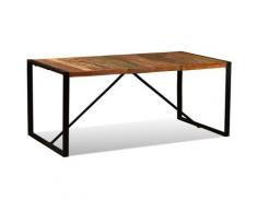 vidaXL Table de salle à manger Bois de récupération massif 180 cm