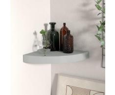 vidaXL Étagère d'angle flottante Gris 25x25x3,8 cm MDF