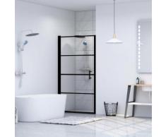vidaXL Porte de douche Verre trempé 100x178 cm Noir