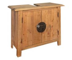 vidaXL Meuble-lavabo de salle de bains pin massif recyclé 70x32x63 cm