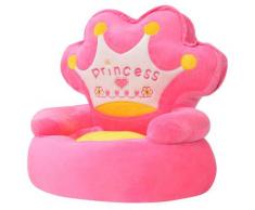 vidaXL Chaise en peluche pour enfants Princesse Rose