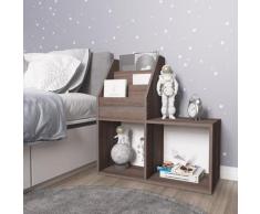 vidaXL Porte-revue d'enfants Gris/chêne sonoma 71x30x78,5 cm Aggloméré