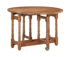 vidaXL Table de salle à manger Rond 110x76 cm Bois de manguier massif