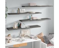 vidaXL Étagère murale flottante 4 pcs Gris brillant 120x23,5x3,8cm MDF