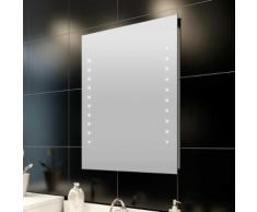 vidaXL Miroir de salle de bain avec lumières LED 60 x 80 cm (L x H)