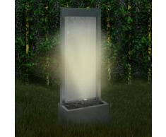 vidaXL Fontaine de jardin Argenté 39x22x108,5 cm Acier inoxydable