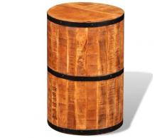 vidaXL Tabouret de bar Bois de manguier brut
