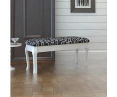 vidaXL Tabouret 2 places rembourré pour coiffeuse Noir 110 cm