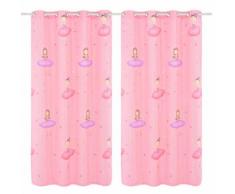 vidaXL Rideau occultant imprimé enfants 2 pcs 140 x 240 cm ballerine