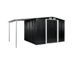 vidaXL Abri de jardin avec portes Anthracite 386x205x178 cm Acier