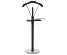 vidaXL Valet de chambre 45 x 35 x 107 cm Noir et gris