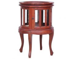 vidaXL Armoire de vitrine Marron 50x50x76 cm Bois d'acajou massif