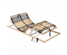 vidaXL Sommier à lattes électrique avec 28 lattes 7 zones 70x200 cm
