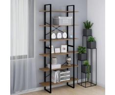vidaXL Armoire haute Marron 100x30x210 cm Bois de pin solide