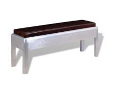 vidaXL Banc d'entrée Cuir véritable 110 x 32 x 45 cm