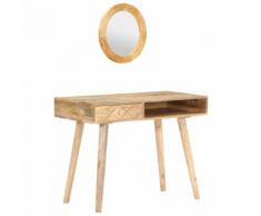 vidaXL Coiffeuse 100x50x76 cm Bois de manguier solide