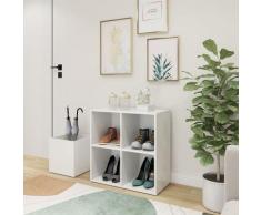 vidaXL Armoire à chaussures d'entrée Blanc 105x35,5x70 cm Aggloméré