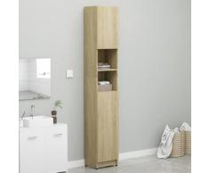 vidaXL Armoire de salle de bain Chêne sonoma 32x25,5x190 cm Aggloméré