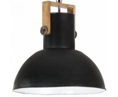 vidaXL Lampe suspendue industrielle 25 W Noir Rond Manguier 52 cm E27