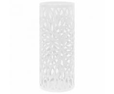 vidaXL Porte-parapluie Feuilles Acier Blanc