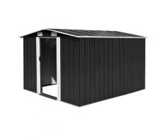 vidaXL Abri de jardin 257 x 298 x 178 cm Métal Anthracite