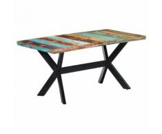 vidaXL Table de salle à manger 160x80x75cm Bois de récupération massif