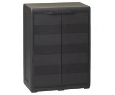 vidaXL Armoire de rangement de jardin avec 1 étagère Noir