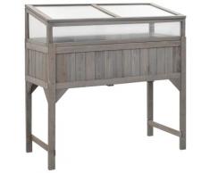 vidaXL Lit surélevé de jardin avec serre 120x54x120 cm Bois de sapin