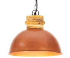 vidaXL Lampe suspendue industrielle Cuivre Rond 32 cm E27 Manguier