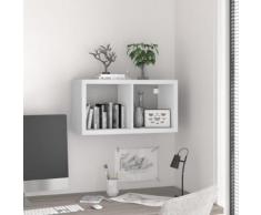 vidaXL Étagère murale sous forme de cube Blanc 69,5x29,5x37 cm MDF