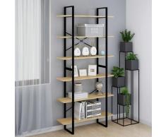 vidaXL Armoire haute 100x30x210 cm Bois de pin solide